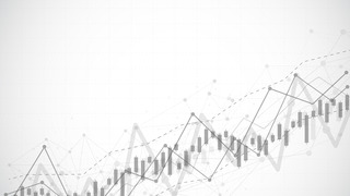 Business candle stick graph chart